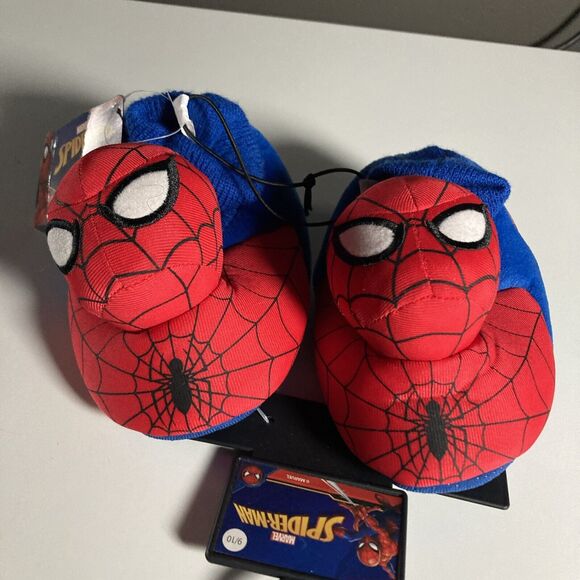 Marvel Spider-man Sock Slippers (Child’s Size 9/10) • NEW With Tags - Picture 2 of 8